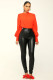 Fashion PU Leather High Waist Pencil Pant GWDS- 221023