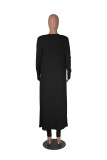Sexy Solid Sling Jumpsuit+Loose Long Coat Two Piece Set MZ-2769
