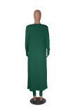 Sexy Solid Sling Jumpsuit+Loose Long Coat Two Piece Set MZ-2769