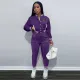 Letter B Long Sleeve Baseball Uniform Two Piece Pants Set XMF-168