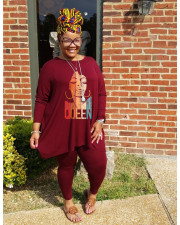 Plus Size Fashion Print Loose Top And Pant 2 Piece Set WAF-7099226
