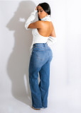 Knit Turtleneck Fake Sleeves Finger Hole Irregular Sweater CM-8639