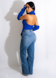 Knit Turtleneck Fake Sleeves Finger Hole Irregular Sweater CM-8639