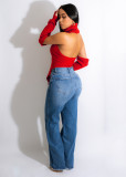 Knit Turtleneck Fake Sleeves Finger Hole Irregular Sweater CM-8639