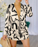 Plus Size Sexy Print Long Sleeve Shirts GSRX-7109