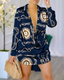 Plus Size Sexy Print Long Sleeve Shirts GSRX-7109