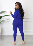 Casual Sports Zipper Long Sleeve Jumpsuit MZ-2764