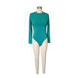 Casual Solid Long Sleeve Bodysuit+Tassel Lace Pants Sports Suits AIL-223