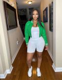 Fashion PU Leather Long Sleeve Baseball Jacket AIL-226