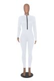 Casual Sports Zipper Long Sleeve Jumpsuit MZ-2764