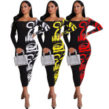 Plus Size Patchwork Print Maxi Dress AIL-073
