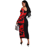 Plus Size Patchwork Print Maxi Dress AIL-073