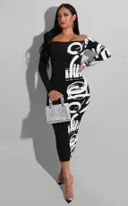 Plus Size Patchwork Print Maxi Dress AIL-073