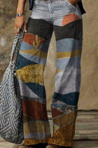 Casual Print Loose Straight Pant MK-3135