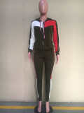 Fashion Color Block Sports Two Piece Set ORY-5075-2