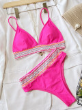 Sexy Patchwork Swimsuit Two Piece Set CSYZC758Q