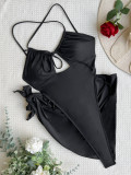 Sexy Bikinis Halter Bodysuit Swimsuit Two Piece Set CASF-6472