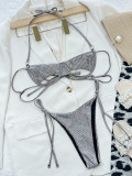 Sexy Print Bandage Bikinis Two Piece Swimsuit CSYZ-C656W