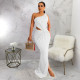 Sexy Solid Slash Neck Sleeveless Maxi Dresses YF-10285