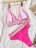 Sexy Patchwork Swimsuit Two Piece Set CSYZC758Q