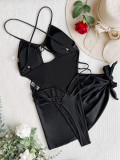 Sexy Bikinis Halter Bodysuit Swimsuit Two Piece Set CASF-6472