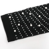 Sexy Mesh See-Through Hot Drilling Irregular Dress CYA-900128