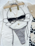 Sexy Print Bandage Bikinis Two Piece Swimsuit CSYZ-C656W