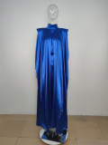 High Collar Loose Big Swing Maxi Dress MUE-3446