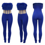 Sexy Solid Color Tube Top Slim Jumpsuit CYA-900139