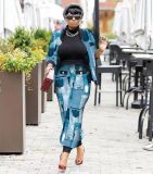 Houndstooth Print Jacket And Pants 2 Piece Suits HMS-5401