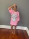 Casual Letter Print Sequin Mini Dress GYSF-0019