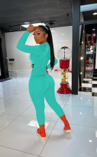 Fashion Solid Color Tight Jumpsuit YD-8660