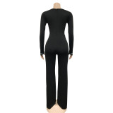 Fashion Hot Drilling V Neck Jumpsuit BY-6061