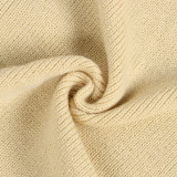 Solid High Collar Sweater Slit Dress NY-082