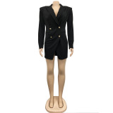 Fashion Solid Color Double-Breasted Blazer BY-6031