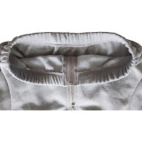 Casual Sport Plush Drawstring Hoodies Two Piece Pants Set JZHF-8123