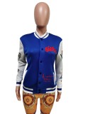 Fashion Embroidery Plush Baseball Jacket MEM-88401