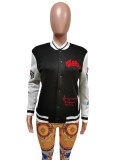 Fashion Embroidery Plush Baseball Jacket MEM-88401