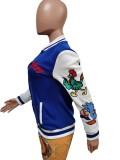 Fashion Embroidery Plush Baseball Jacket MEM-88401
