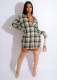 Casual Long Sleeve Plaid Shirt Dress MIL-L369