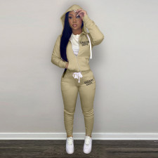 Plush Sweatshirt Sports Casual Two Piece Set FSL-F202