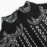 Sexy Mesh See-Through Hot Drilling Slim Jumpsuit CYA-900135