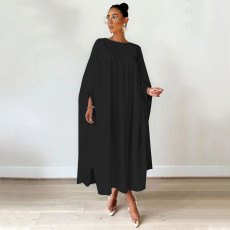 Casual Ruched Irregular Loose Maxi Dress BGN-271