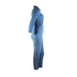 Plus Size Fashion Single Breasted Denim Jumpsuit SMR-8209