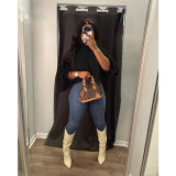 Knitted Long Sleeve Sweater Crop Top GDYF-6915