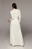Solid Top+Pants+Long Sleeve Coat Three Piece Set YF-9234