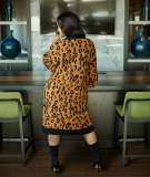 Casual Print Knitted Cardigan Coat ZDF-31260