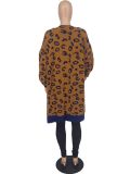 Casual Print Knitted Cardigan Coat ZDF-31260