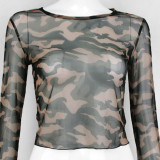 Camouflage Long Sleeve Top BLG-770010