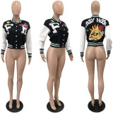 Casual Printed Long Sleeve Baseball Jacket YNSF-1859